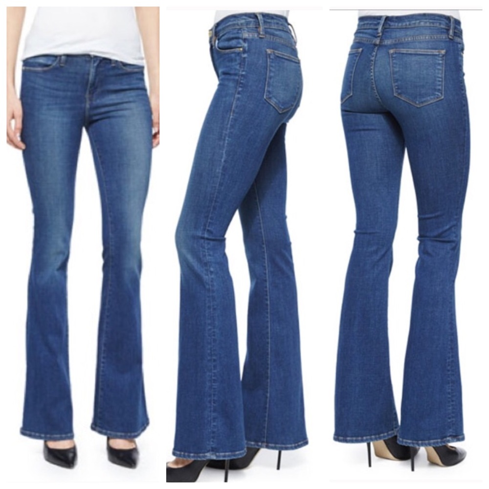 FRAME Le High Flare Medium Wash Alla Size 27